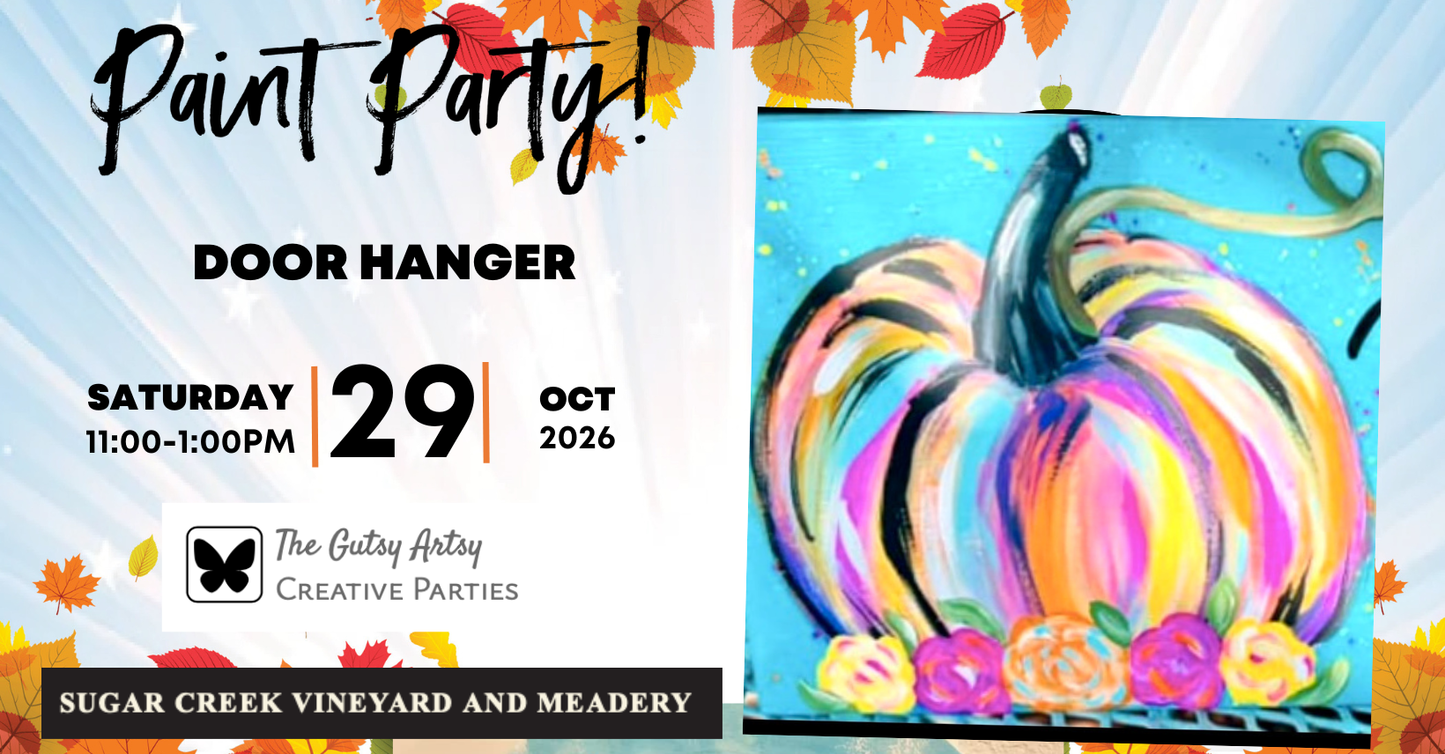Colorful Pumpkin Door Hanger