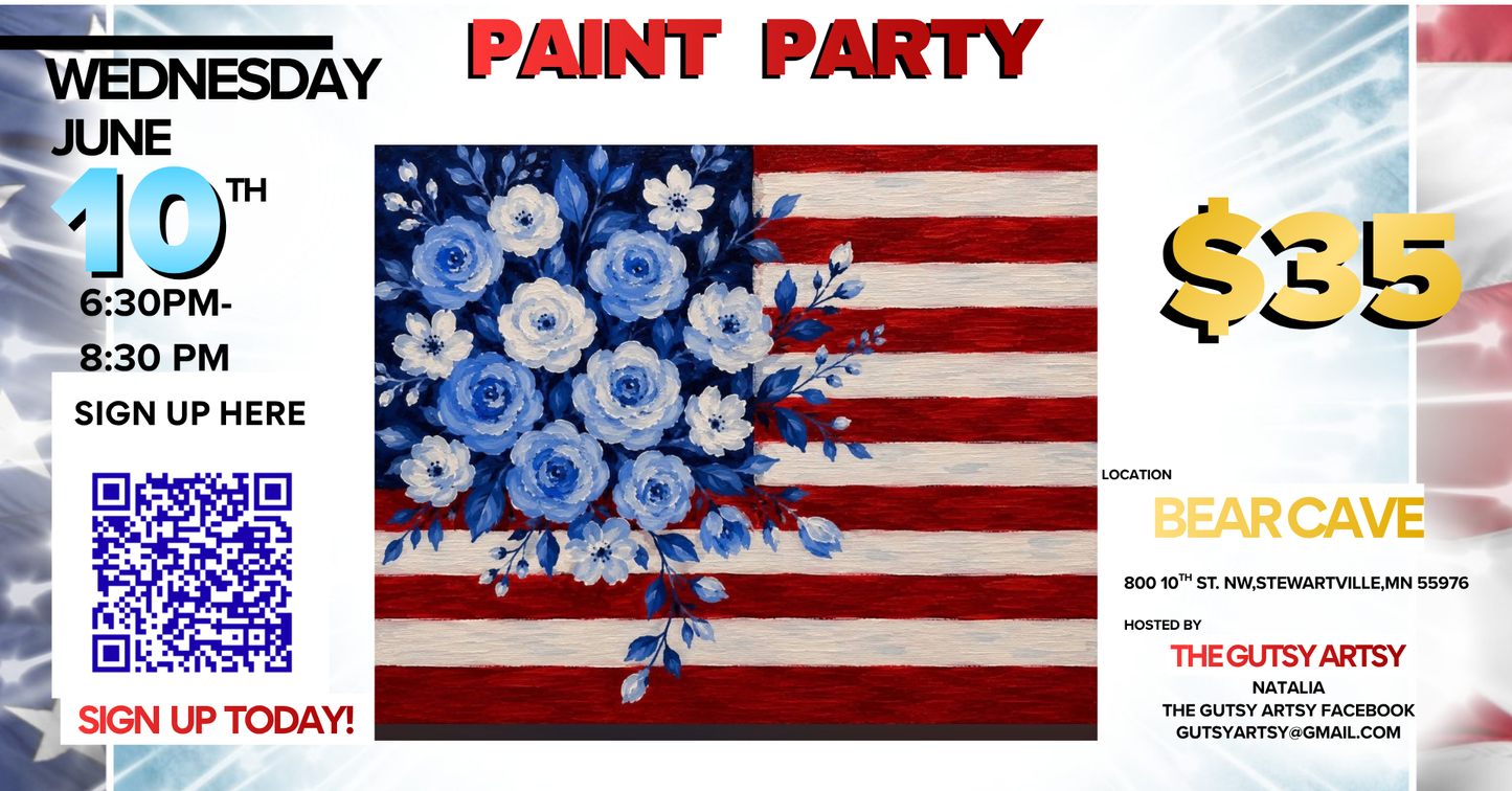 Flowery Flag-Art at Bear Cave Summer Fest